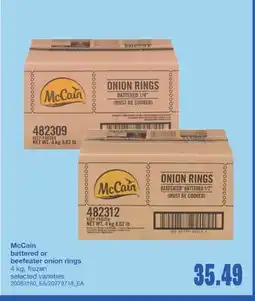 Wholesale Club MCCAIN BATTERED OR BEEFEATER ONION RINGS, 4 kg offer