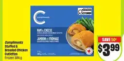 FreshCo Compliments Stuffed & Breaded Chicken Cutlettes Frozen 384 g offer