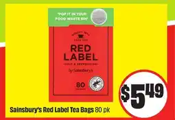 FreshCo Sainsbury's Red Label Tea Bags 80 pk offer