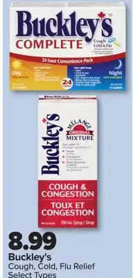 PharmaChoice Buckley's Cough, Cold, Flu Relief Select Types offer