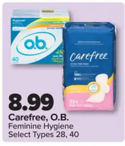 PharmaChoice Carefree, O. B. Feminine Hygiene offer