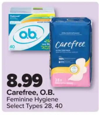 PharmaChoice Carefree, O. B. Feminine Hygiene offer