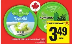 Food Basics SUMMER FRESH HUMMUS OR DIPS offer
