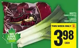 Food Basics BEETS OR LEEKS offer