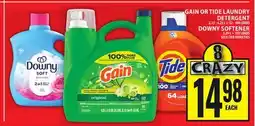 Food Basics GAIN OR TIDE LAUNDRY DETERGENT OR DOWNY SOFTENER offer