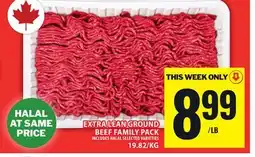 Food Basics EXTRA LEAN GROUND BEEF FAMILY PACK offer