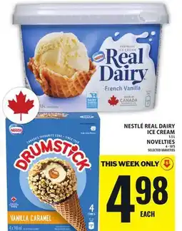 Food Basics NESTLÉ REAL DAIRY ICE CREAM OR NOVELTIES offer