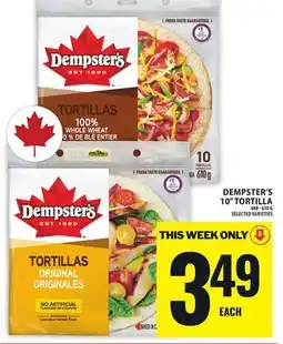 Food Basics DEMPSTER'S 10 TORTILLA offer