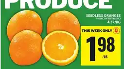 Food Basics SEEDLESS ORANGES offer