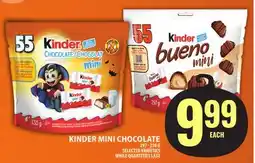 Food Basics KINDER MINI CHOCOLATE offer