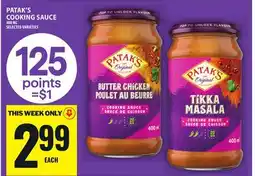 Food Basics PATAK'S COOKING SAUCE offer