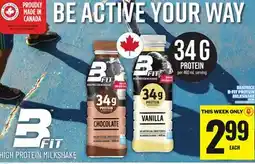 Food Basics BEATRICE B-FIT PROTEIN MILKSHAKE offer