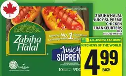 Food Basics ZABIHA HALAL JUICY SUPREME CHICKEN FRANKFURTERS offer