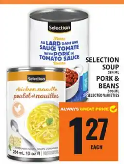 Food Basics SELECTION SOUP OR PORK & BEANS offer