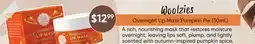 Healthy Planet Woolzies Overnight Lip Mask Pumpkin Pie offer