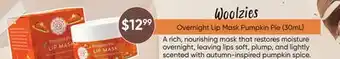 Healthy Planet Woolzies Overnight Lip Mask Pumpkin Pie offer