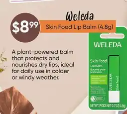 Healthy Planet Weleda Skin Food Lip Balm offer