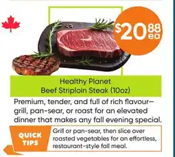 Healthy Planet Healthy Planet Beef Striploin Steak offer
