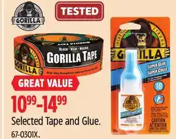 Canadian Tire Gorilla Tape and Glue offer