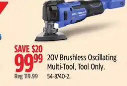 Canadian Tire 20V Brushless Oscillating Multi-Tool, Tool Only offer
