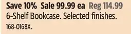Canadian Tire 6-Shelf Bookcase. Selected finishes offer