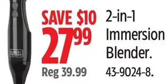 Canadian Tire Black-Decker 2-in-1 Immersion Blender offer