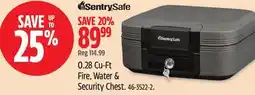 Canadian Tire SentrySafe 0.28 cu-Ft Fire & Water Security Chest offer