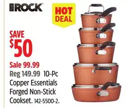 Canadian Tire The Rock 10-Pc Copper Essentials Forged Non-Stick Cookset offer