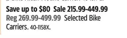 Canadian Tire Selected Bike Carriers offer