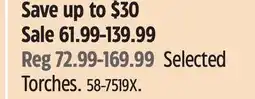 Canadian Tire Bernzomatic Selected Torches offer
