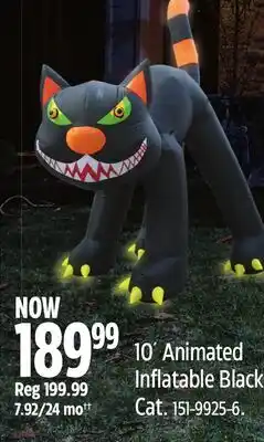 Canadian Tire For Living 10´ Animated Inflatable Black Cat offer