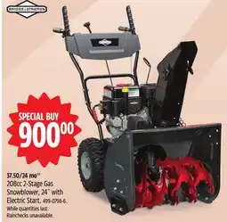 Canadian Tire Briggs & Stratton 208cc 2-Stage Gas Snowblower offer