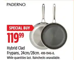 Canadian Tire Paderno Hybrid Clad Frypans offer