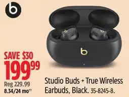 Canadian Tire Studio Buds + True Wireless Earbuds, Black offer