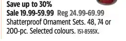 Canadian Tire For Living Shatterproof Ornament Sets offer