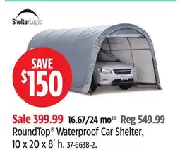 Canadian Tire ShelterLogic RoundTop Waterproof Car Shelter offer