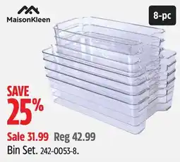 Canadian Tire Bin Set offer