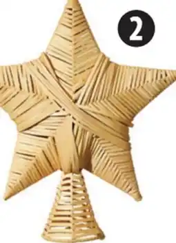 Canadian Tire CANVAS Natural Straw Star Christmas Tree Topper offer