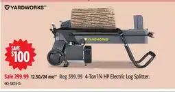Canadian Tire Yardworks 4-Ton 13⁄4 HP Electric Log Splitter offer