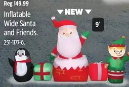 Canadian Tire Inflatable Wide Santa and Friends offer