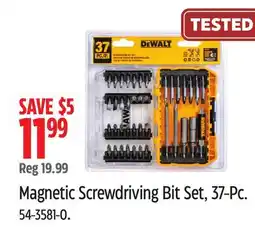 Canadian Tire DEWALT Magnetic Screwdriving Bit Set offer
