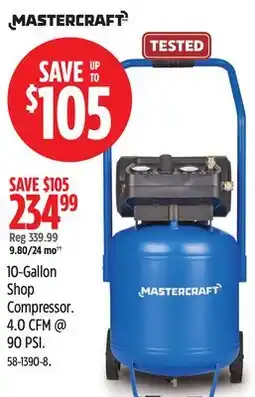 Canadian Tire 10-Gallon Shop Compressor offer