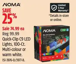 Canadian Tire Noma Quick-Clip C9 LED Lights offer