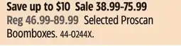 Canadian Tire Selected Proscan Boomboxes offer