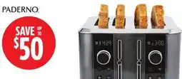 Canadian Tire Paderno 4-Slice Wide-Slot Toaster, 1800W offer