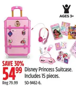 Canadian Tire Disney Princess Suitcase. Includes 15 pieces offer