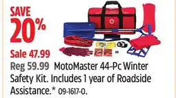 Canadian Tire MotoMaster 44-Pc Winter Safety Kit. Includes 1 year of Roadside Assistance offer