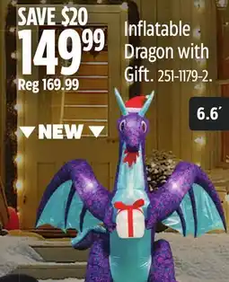 Canadian Tire Inflatable Dragon with Gift offer