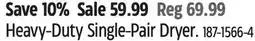 Canadian Tire Heavy-Duty Single-Pair Dryer offer
