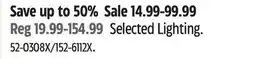 Canadian Tire Selected Lighting offer